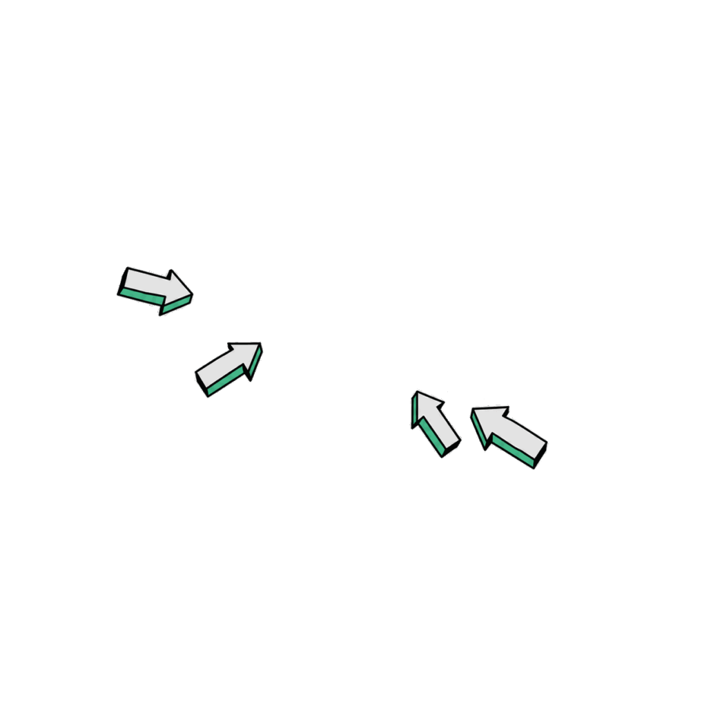 Pfeile symbolisieren die schnelle Internetverbindung von Unsere Grüne Glasfaser für Ihr Zuhause und Unternehmen.
